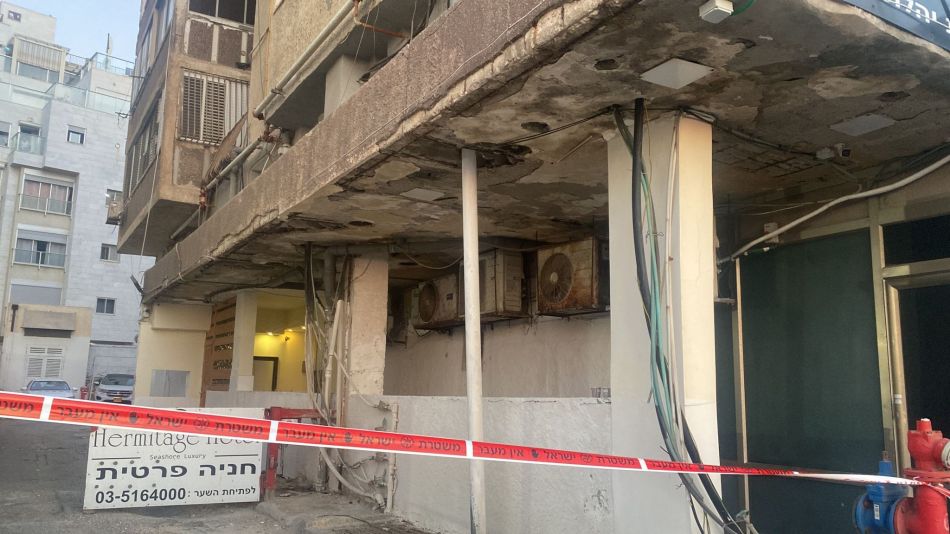 הבניין על הטיילת שפונה מדייריו- צילום: דוברות משטרת ישראל