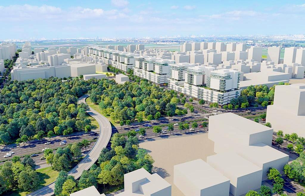 בתמונה: פרויקט דירה להשכיר ברובע הבינלאומי-ניר צבי בלוד. הדמיה: ארקאפקט עדי בואנו בע״מ
