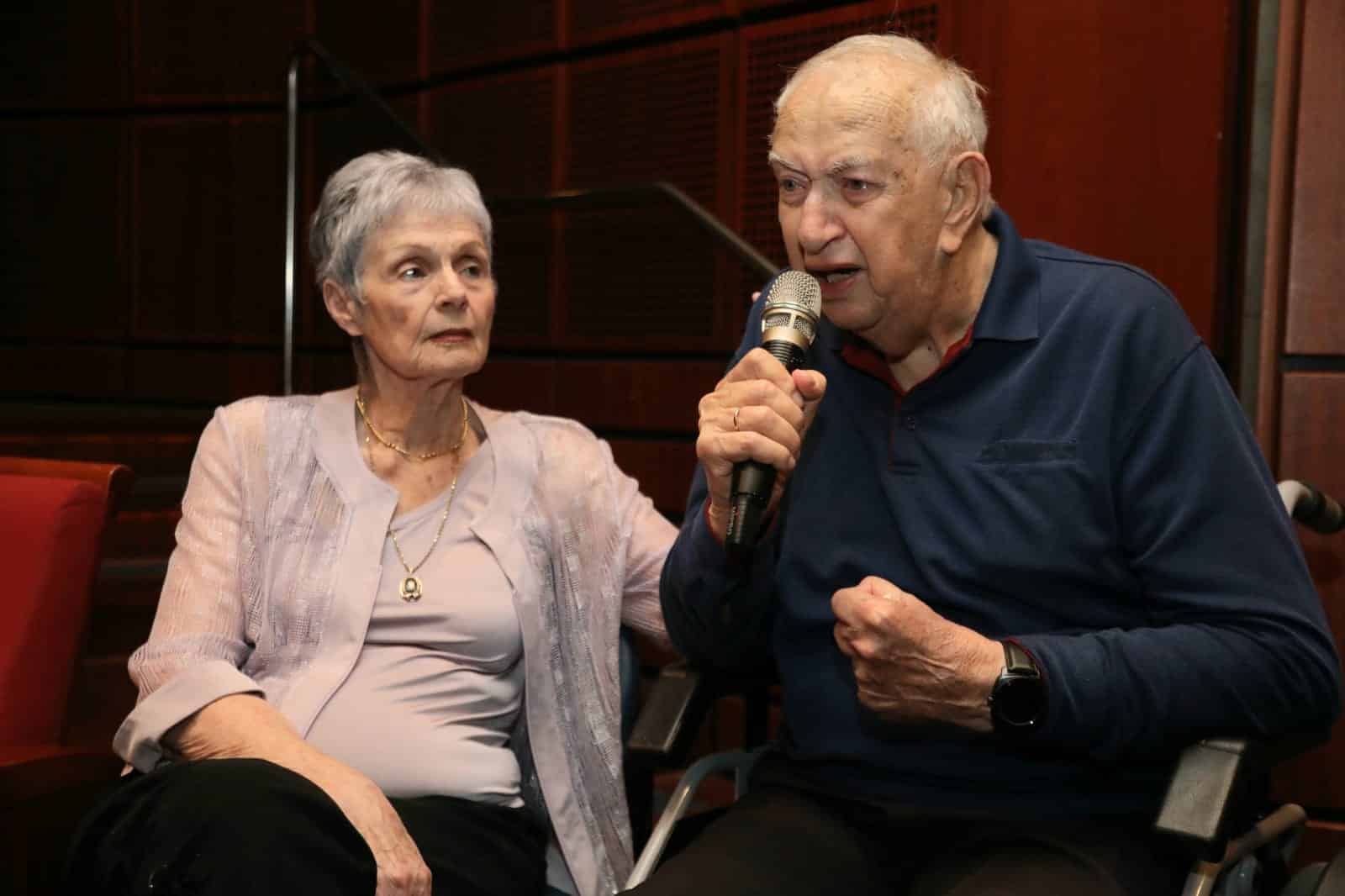 מאיר ניצן ורעיתו נעמי.
צילום: דוברות ראשון לציון