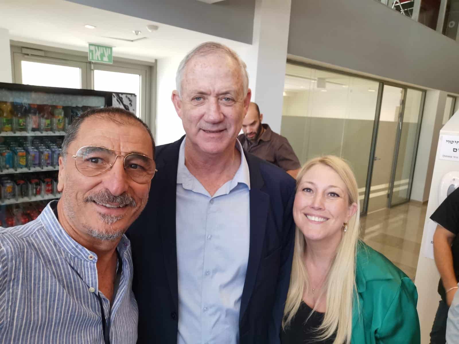 גנץ וססי בכנס "כחול לבן"- צילום פרטי