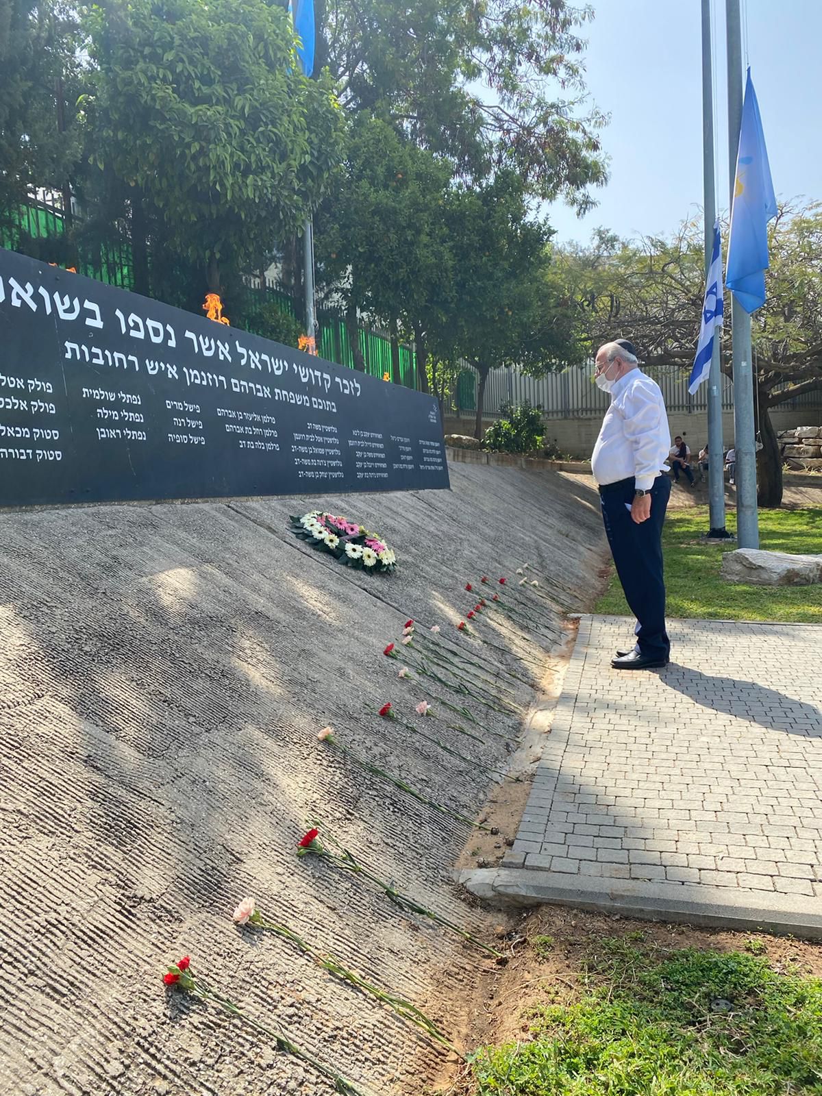 טקס הזכרון לשואה ולגבורה אשתקד. צילום: באדיבות עיריית רחובות