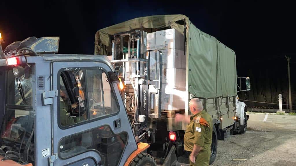 הערכות מוכנות לחלוקה- צילום: דובר צה"ל