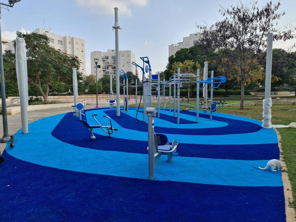 מתחם כושר חדש בשכונת היובל. צילום: דוברות העירייה 