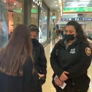 מבצע אכיפה בקניון. צילום החברה לביטחון