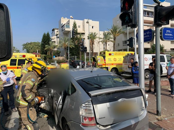 מקום התאונה. צילום תיעוד מבצעי מד"א