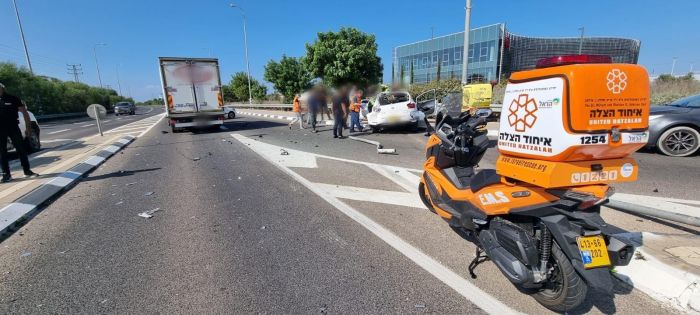 מקום התאונה. צילום: דוברות איחוד והצלה