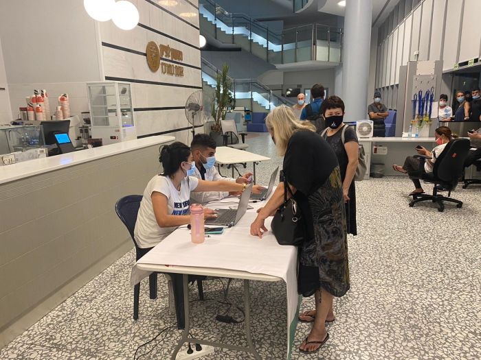מתחם חיסונים בעירייה. צילום דוברות העירייה