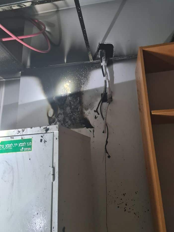 מקום הדלקה. צילום: כבאות והצלה בני ברק