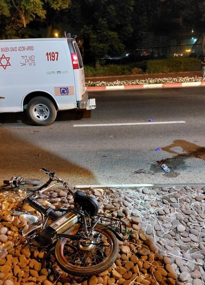 מקום התאונה. צילום: תיעוד מבצעי מד"א  