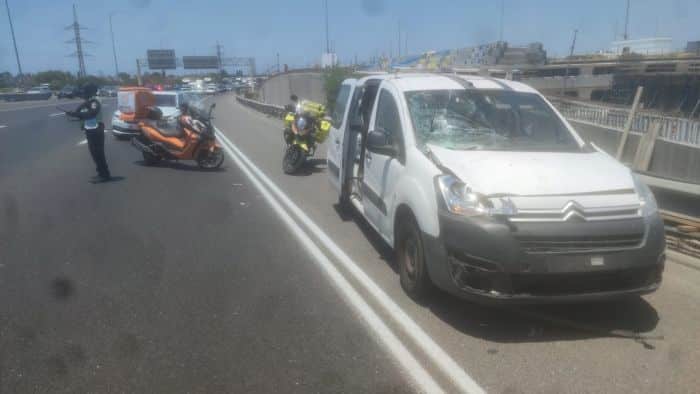 מקום התאונה. צילום דוברות המשטרה