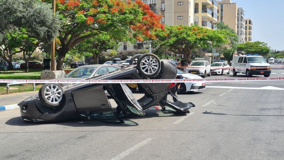 זירת התאונה ברחוב מוהליבר- צילום: דוברות משטרת ישראל