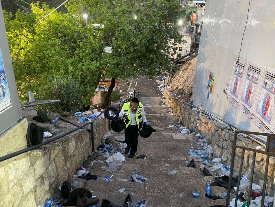מקום האסון במירון- צילום: דוברות זק"א