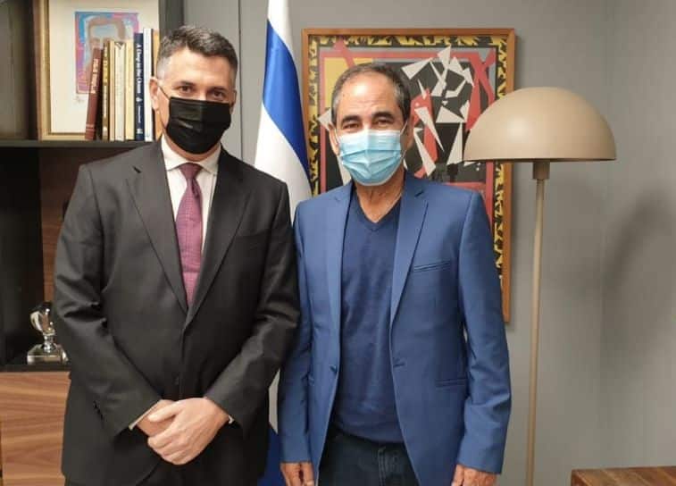 ויקטור טל וגדעון סער. צילום: מטה מפלגת תקווה חדשה