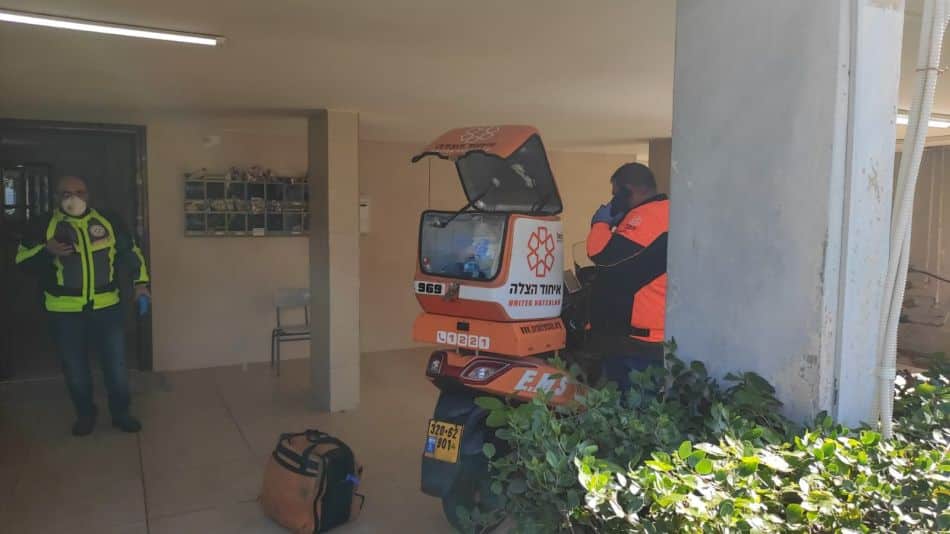 חובש איחוד הצלה בזירת האירוע. צילום: דוברות איחוד הצלה
