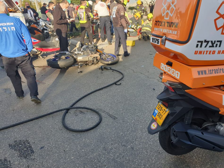 חולון: תאונה קשה בתל גיבורים