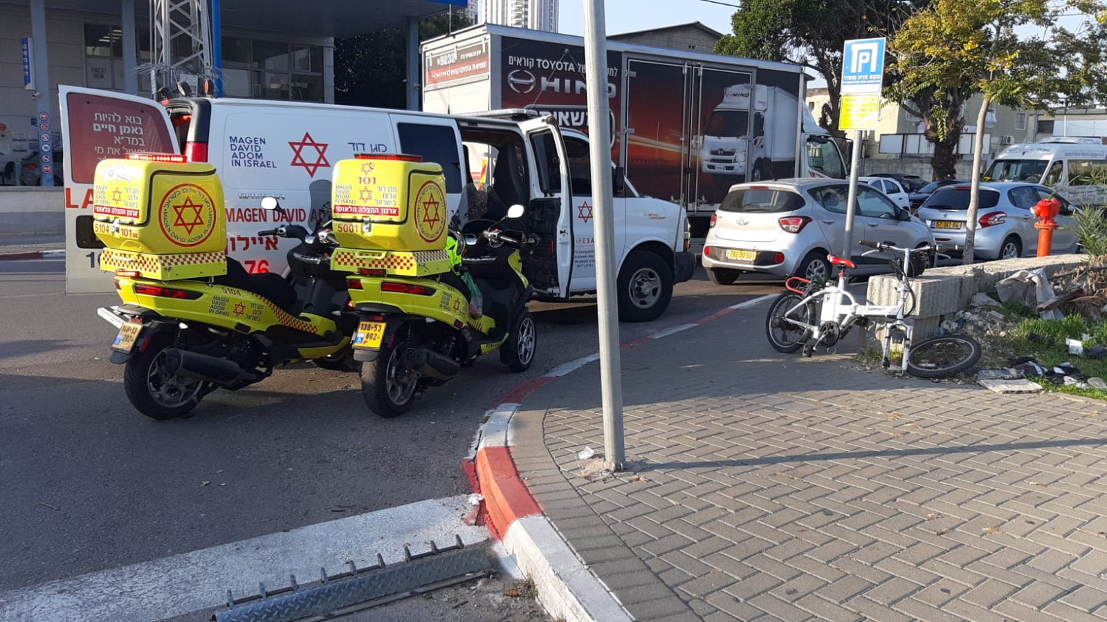 בת ים: שוב פצוע בתאונת אופניים