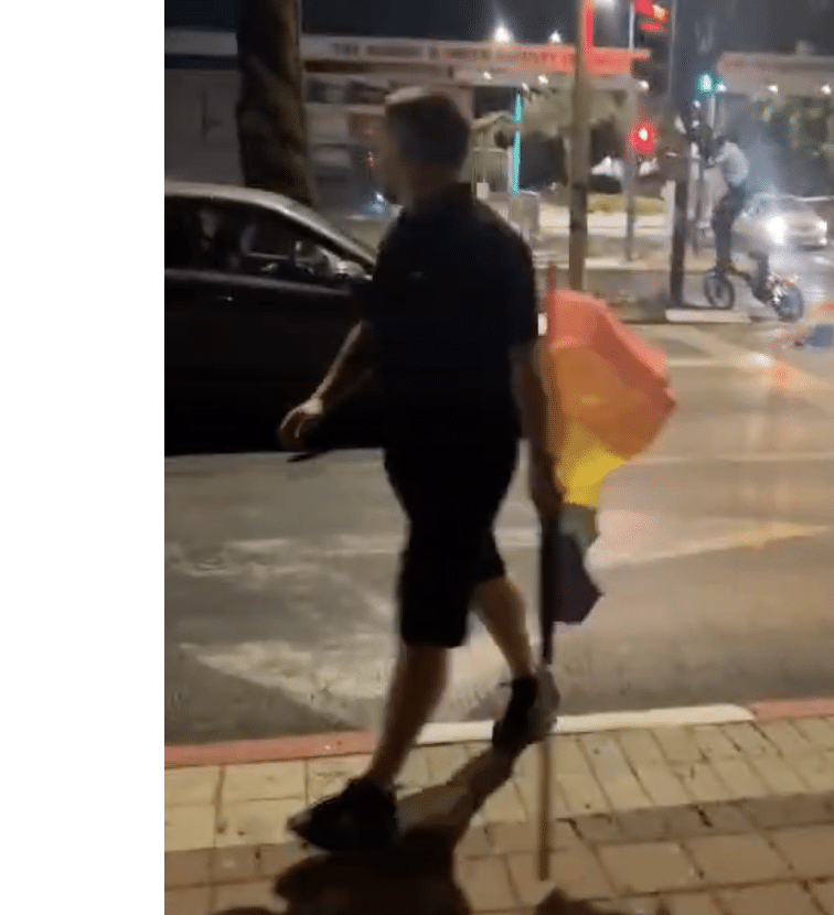 צפו: נערים הסירו דגלי גאווה באופן לא חוקי