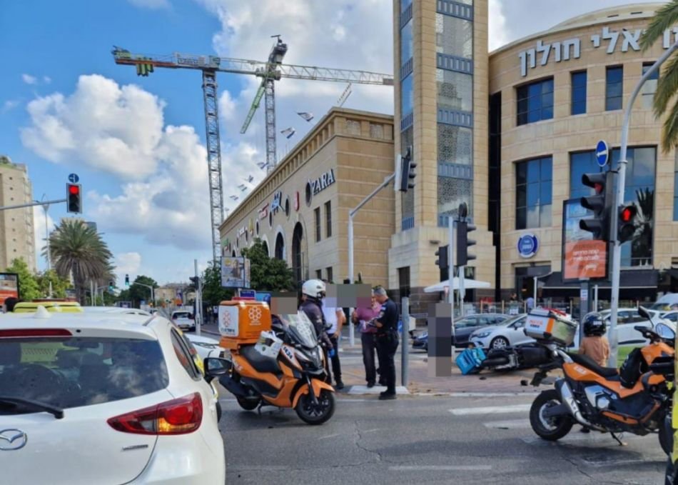 תאונת אופנוע סמוך לקניון חולון