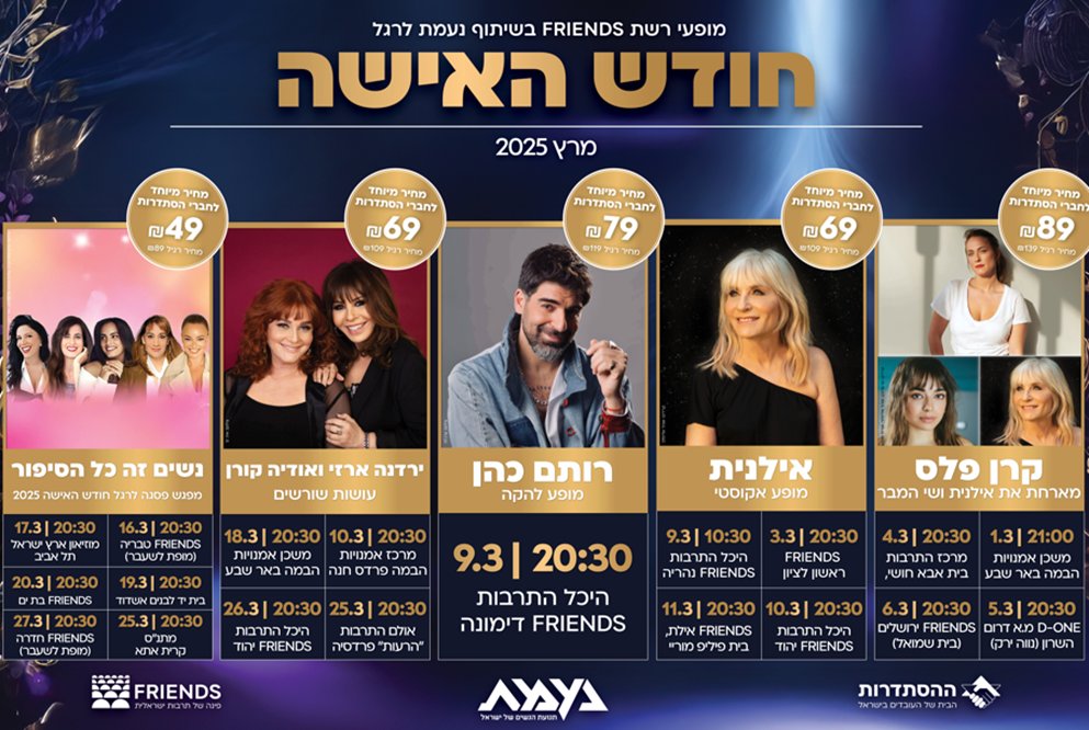 אירועי חודש האישה - מרץ 2025