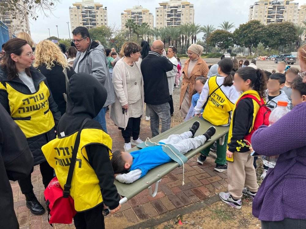 ראשונים גם בחירום: עיריית ראשון לציון קיימה תרגיל המדמה ירי טילים וכטב"מים על מוסדות חינוך