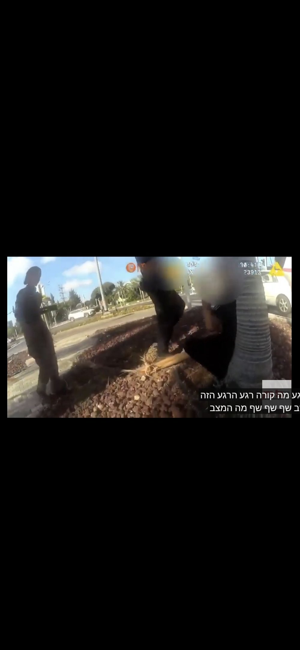 צפו בתיעוד: מפקחי החברה לביטחון תופסים שוהה בלתי חוקי בעיר