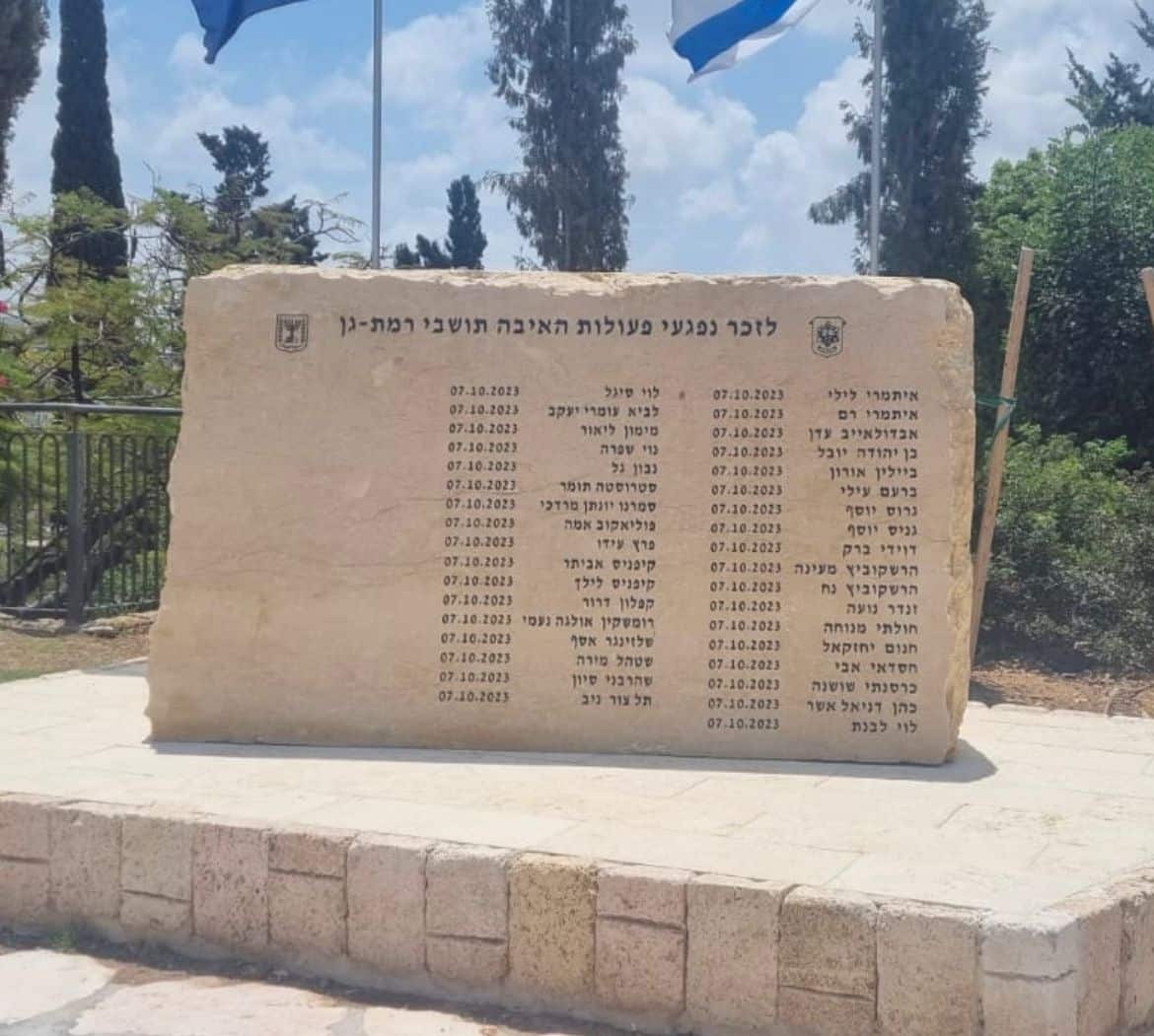 ערב יום הזיכרון תשפ"ד מניין העיר רמת גן עומד על 900 חללי מערכות ישראל ו-92 אזרחים ואזרחיות נרצחי פעולות האיבה