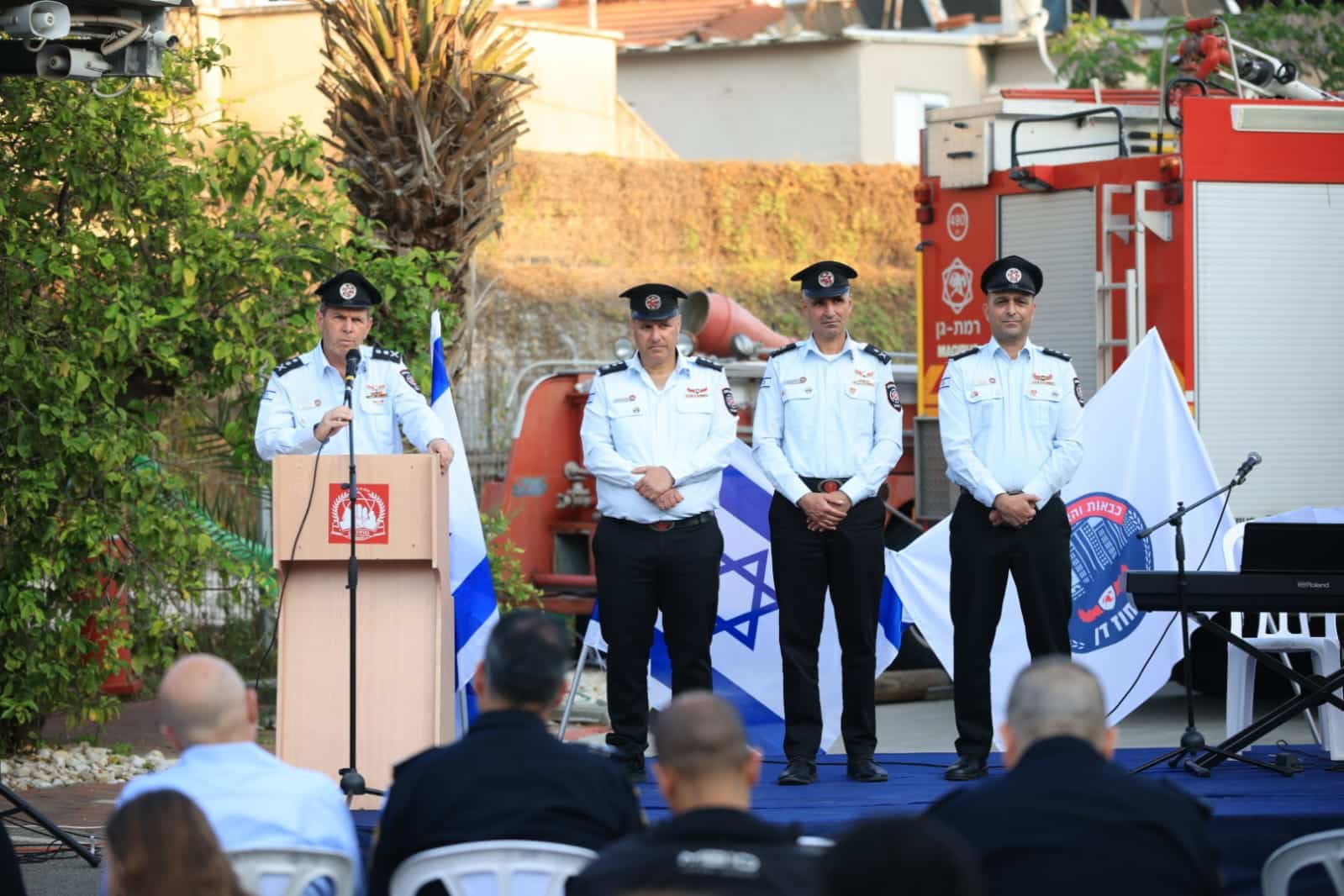 לקראת הפסח: טקס החלפת פיקוד תחנת רמת גן - גבעתיים