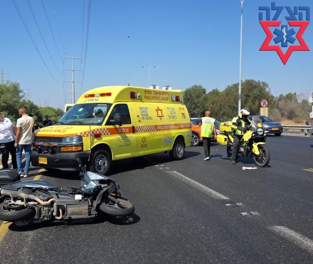 פצוע בינוני בתאונת אופנוע בראשון לציון