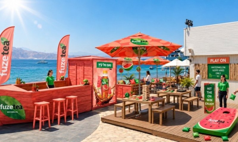 קיץ מרענן באילת: Fuze Tea פותח מתחם חווייתי בחוף ציון