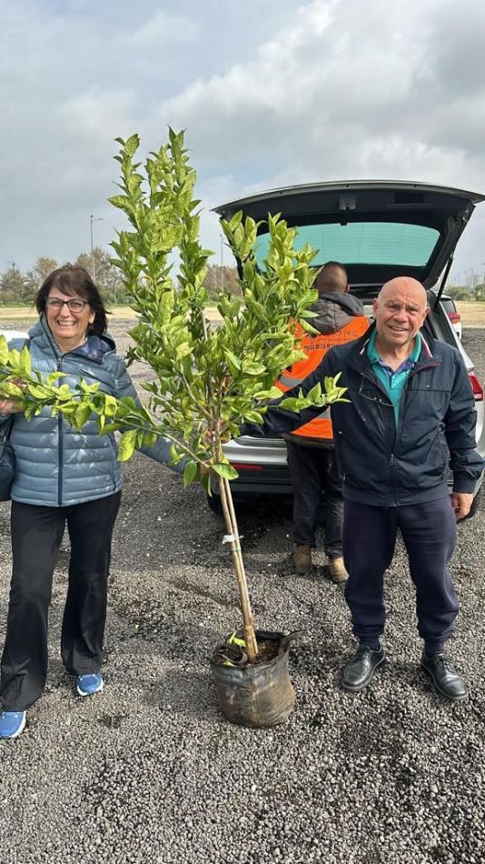 לרגל ט"ו בשבט, קיבלו תושבי ראשון לציון עצי פרי לשתילה בבניינים ובחצרות