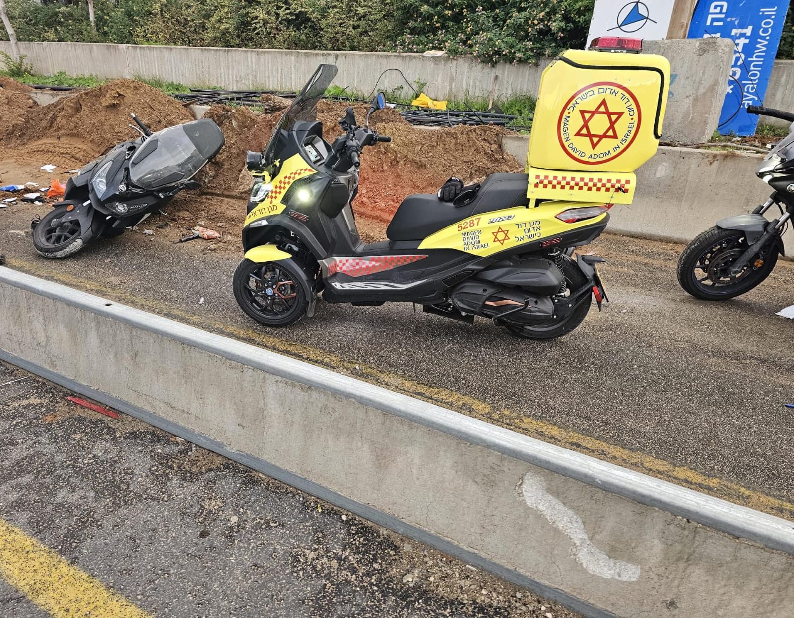 חולון: גבר בן 50 החליק על הכביש ופונה לבית החולים