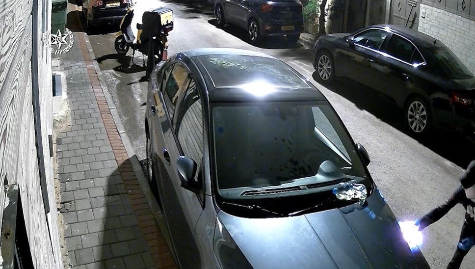 הצתת רכב- צילום ארכיון: דוברות משטרת ישראל