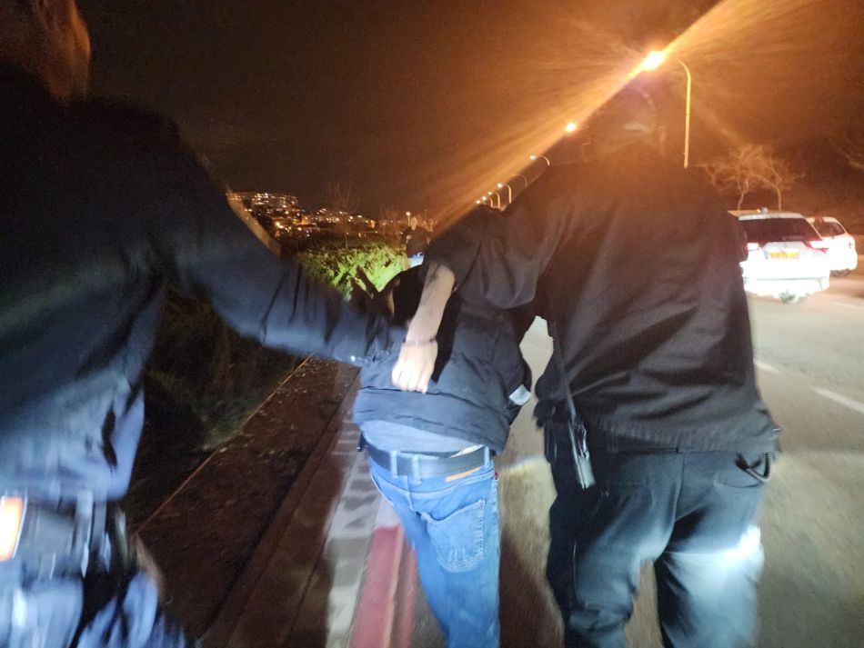רגע המעצר- צילום: דוברות משטרת ישראל