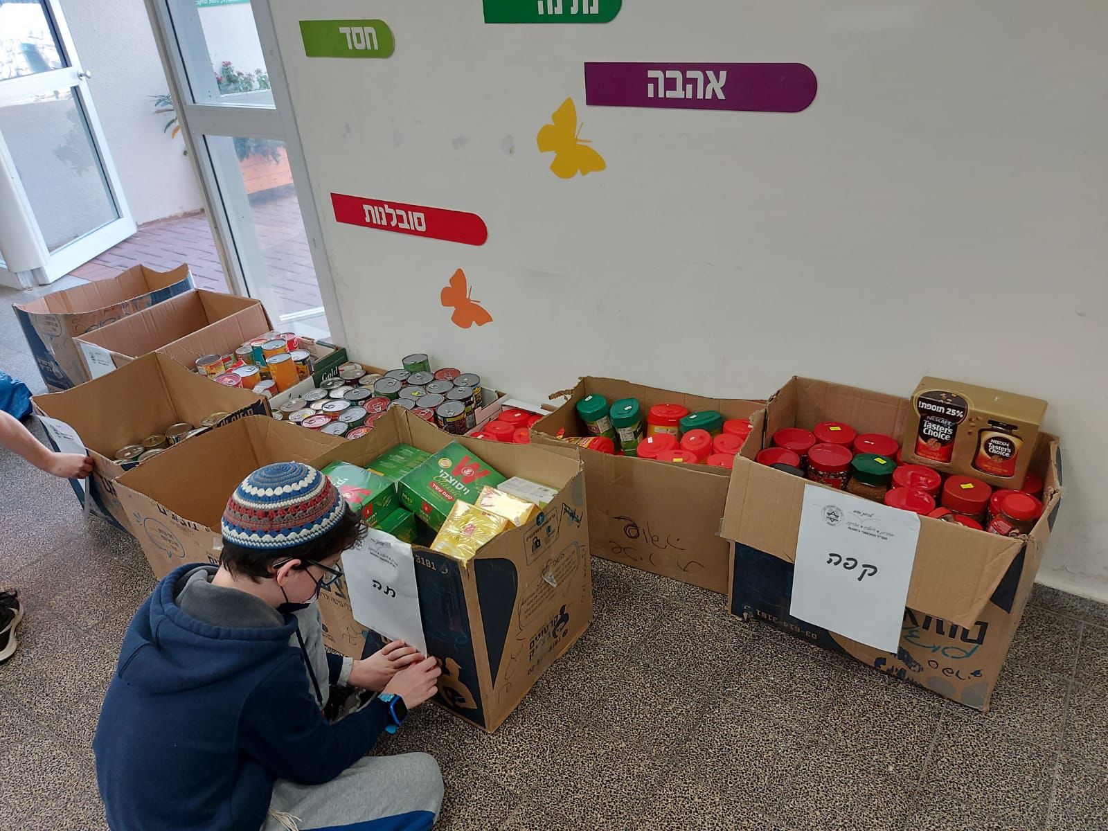 מבצע ״קמחא דפסחא״ בתחכמוני. צילום: באדיבות דובורת עיריית רחובות