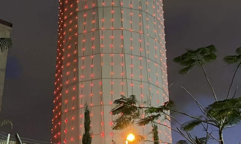 מגדל המים באדום. צילום: דוברות עיריית ק אונו
