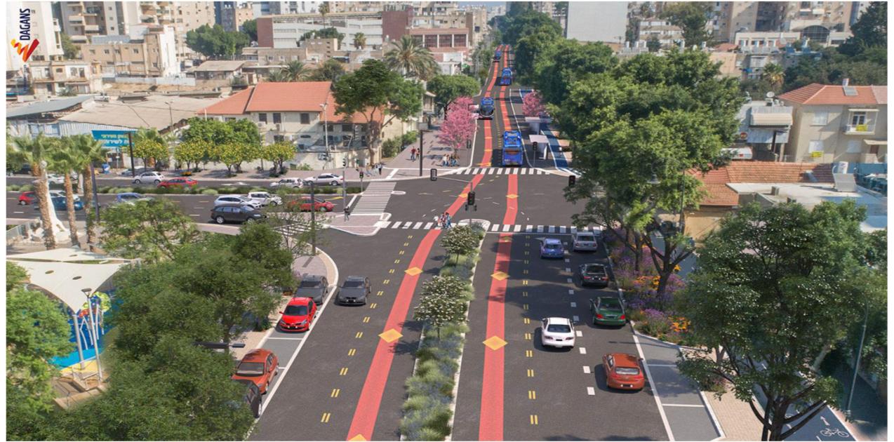הדמיית נתיבי תחבורה ציבורית - קרדיט: מהיר לעיר, נתיבי איילון
