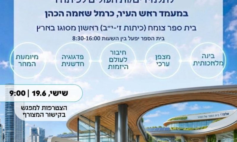 רמת גן משיקה את "אלפא": תיכון חדשני מבוסס בינה מלאכותית ייפתח בשנת הלימודים הקרובה