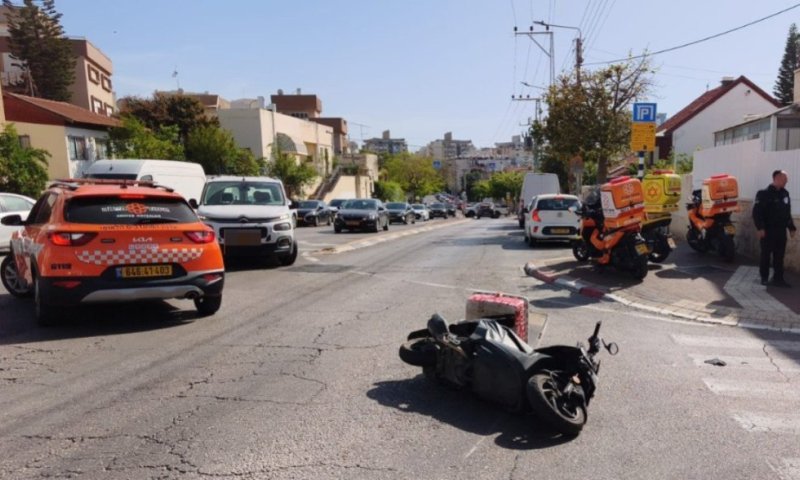 רוכב אופנוע נפצע בתאונה בחולון