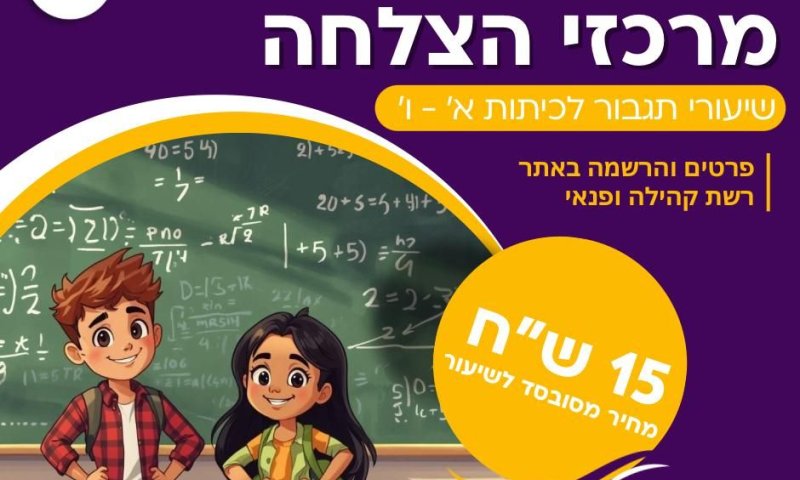שיעורי תגבור לתלמידי חולון במחיר מסובסד סמלי