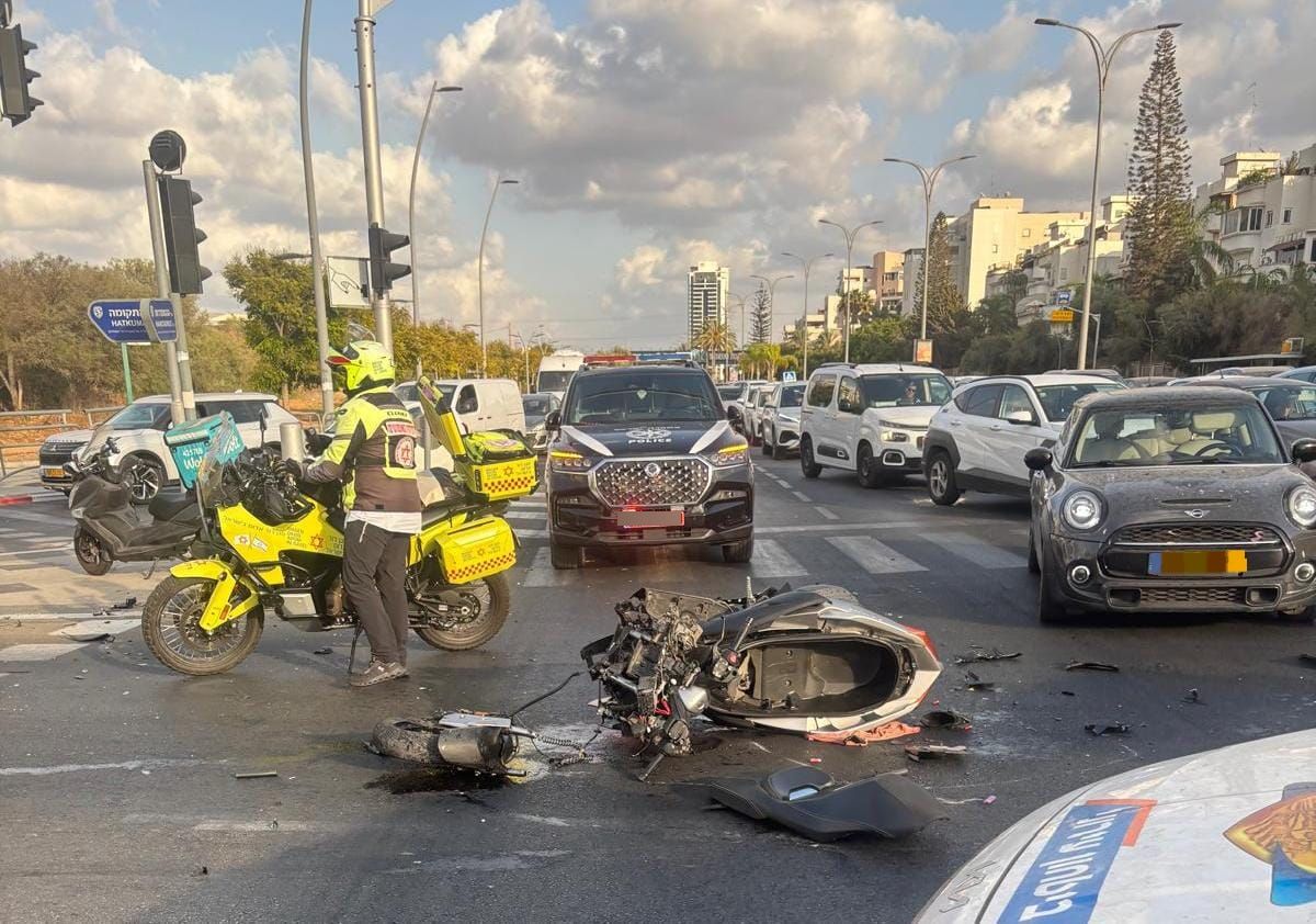 פצוע קשה בתאונת אופנוע בראשון לציון