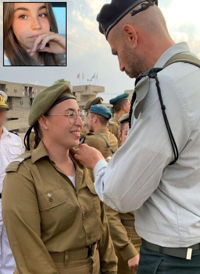 לי-ים, התאומה של התצפיתנית החטופה אגם ברגר, סיימה קורס קצינים