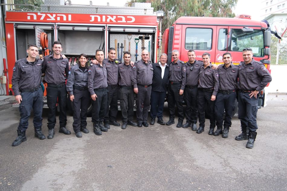 השר בן גביר ביקר בתחנת הכיבוי האזורית של חולון ובת ים