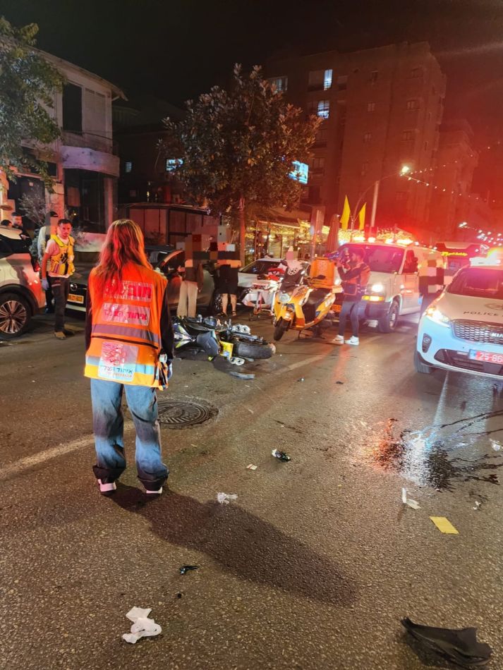 רוכב אופנוע נפצע בתאונה במרכז ראשון לציון