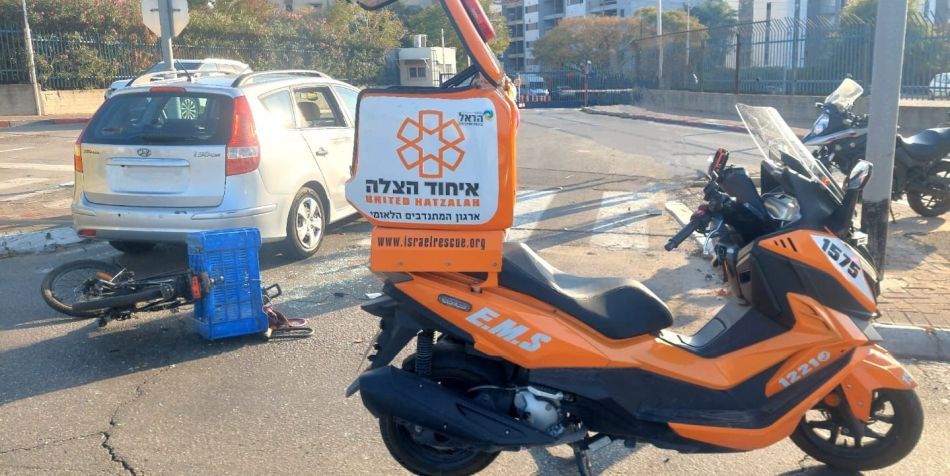 תאונת אופניים קשה בחולון סמוך לבית החולים וולפסון