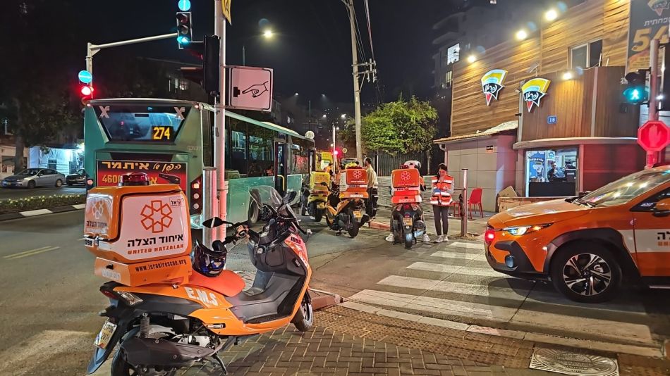 פציעה קשה בתוך אוטובוס בראשון לציון