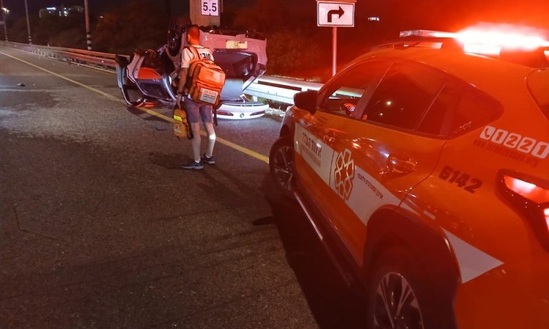 נפגעים רבים בתאונה קשה סמוך למחלף ראשון לציון