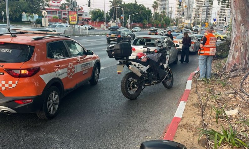 רוכב אופנוע נפצע בתאונה במערב ראשון לציון