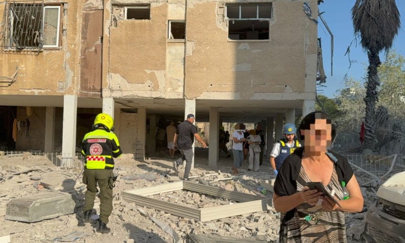 נפילה בחולון בעקבות מטח הטילים מאיראן