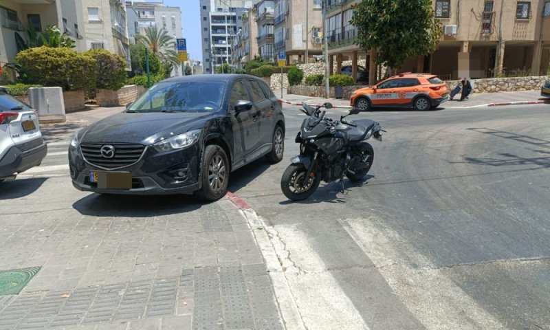 פצוע בתאונת אופנוע בבת ים