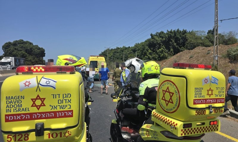 רוכב אופנוע נפצע בתאונה סמוך לצריפין
